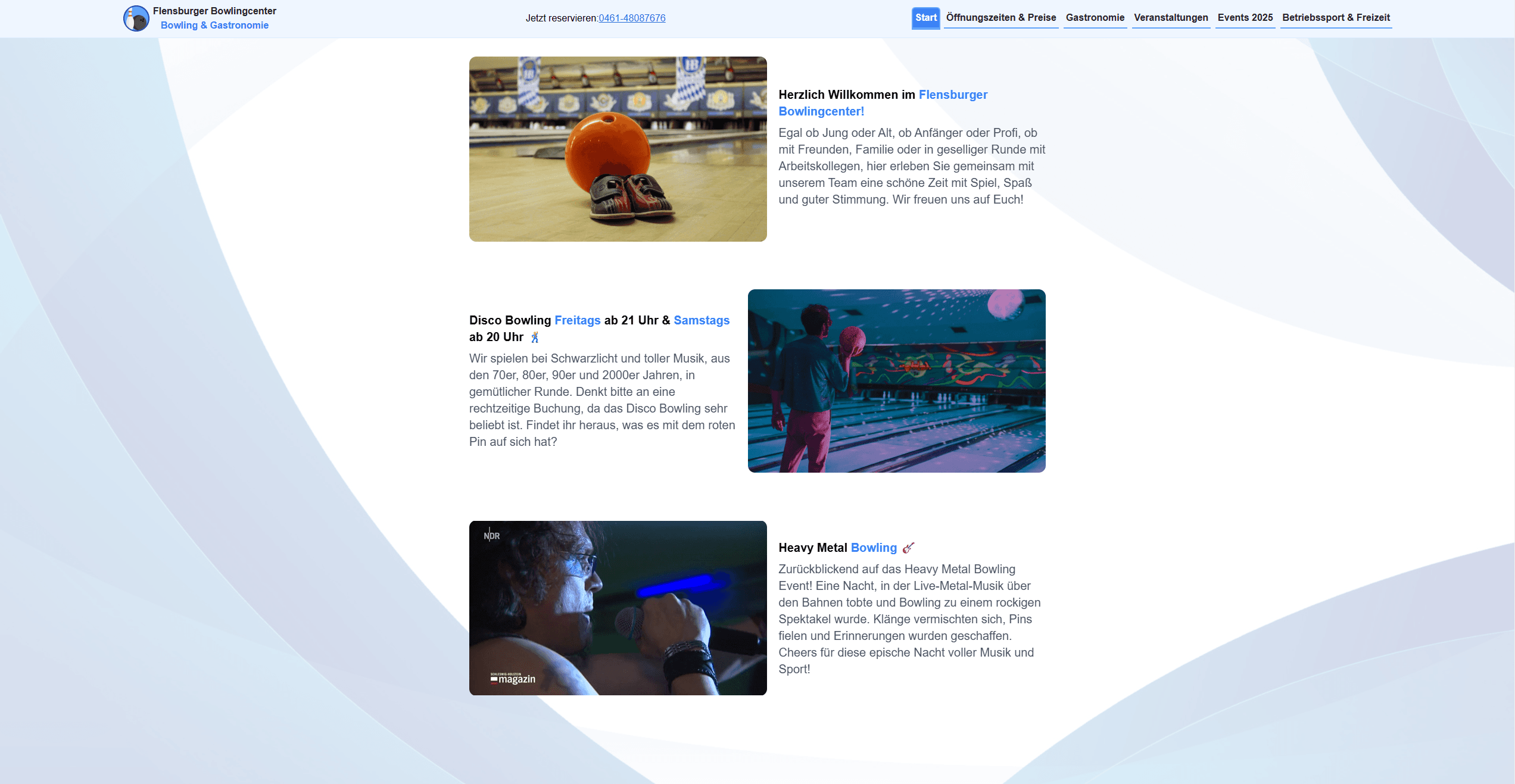 Screenshot of Flensburger-Bowlingcenter